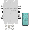 ExoticaBlend 1200W Balkonkraftwerk Grid Tie Inverter, Pv Wechselrichter, IP65 Micro Inverter, WLAN Monitor, 120/230V Automatic