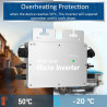 ExoticaBlend 1200W Balkonkraftwerk Grid Tie Inverter, Pv Wechselrichter, IP65 Micro Inverter, WLAN Monitor, 120/230V Automatic
