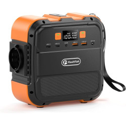 FlashFish Tragbare Powerstation 98Wh, 120W Solargenerator Akku 230V Mit AC,USB,Typ-C Ausgabe, Mobile stromgenerator Mit LED