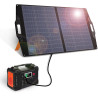 FlexSolar Solar Ladegerät, 60 W Solar Panel Portable mit USB-C 45 W QC 3.0 und DC Ausgang, IP67 wasserdicht und staubdicht, ETFE
