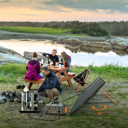 FlexSolar Solar Ladegerät, 60 W Solar Panel Portable mit USB-C 45 W QC 3.0 und DC Ausgang, IP67 wasserdicht und staubdicht, ETFE