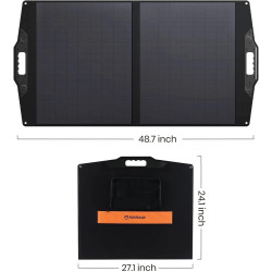 FlexSolar Solar Ladegerät, 60 W Solar Panel Portable mit USB-C 45 W QC 3.0 und DC Ausgang, IP67 wasserdicht und staubdicht, ETFE
