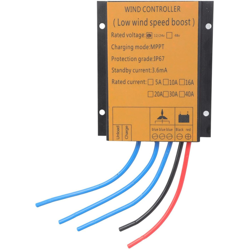 GMBYLBY Hohe Effizienz 16A Winde Generator Controller Mit MPPT Technologie 12V 24 V 300W 1000W IP67 wasserdichte Kanalkühlung 