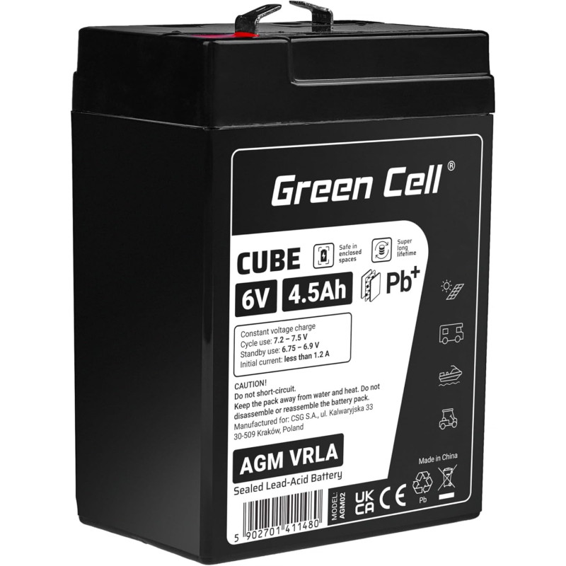 Green Cell AGM 12V 40Ah mit IP54 Akku Vlies Batterie VRLA Blei Batterie Bleiakku Versorgungsbatterie Zyklenfest Wartungsfrei Green Cell AGM 12V 40Ah mit IP54 Akku Vlies Batterie VRLA Blei Batterie Bleiakku Versorgungsbatterie Zyklenfest Wartungsfrei