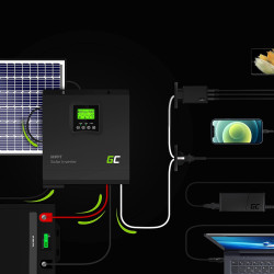 Green Cell® 3000W/6000W 3kW 24V 230V Solar Wechselrichter Off Grid mit Laderegler MPPT Reiner Sinus Volt Spannungswandler