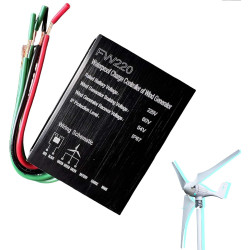 HUIZHITENGDA 1200W-3600W Windturbinen-Generator-Controller Batterieladeregler, 12V 24V 48V 16A MPPT Windregler AI Affiliate