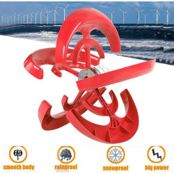 HUIZHITENGDA 1500W-3500W Windturbinen Generator Kit mit vertikaler Achse, 12V 24V 48V 5 Blätter Kleine Windmühle Freie Energie