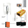 HUIZHITENGDA 3000W-6000W 48 V 24 V 12 V 3-Phasen vertikaler Windgenerator Windturbine mit Windmppt-Controller für den