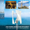 HUIZHITENGDA 3000W-6000W 48 V 24 V 12 V 3-Phasen vertikaler Windgenerator Windturbine mit Windmppt-Controller für den