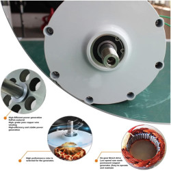 HUIZHITENGDA 3000W 450 RPM Dreiphasen-Generator Permanentmagnet Generator, Gearless AC Alternator Für Vertikale Oder Horizontale