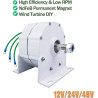 HUIZHITENGDA 3000W 450 RPM Dreiphasen-Generator Permanentmagnet Generator, Gearless AC Alternator Für Vertikale Oder Horizontale