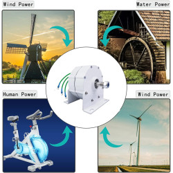 HUIZHITENGDA 3000W 450 RPM Dreiphasen-Generator Permanentmagnet Generator, Gearless AC Alternator Für Vertikale Oder Horizontale