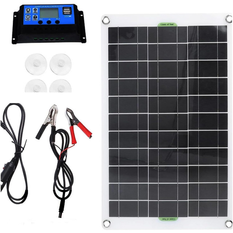 HUIZHITENGDA 300W12V Tragbare Solarpanel für Wandern und Camping, Solar Generator Hohe Effizienz RV Marine Boot Off Grid
