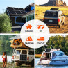 HUIZHITENGDA 300W12V Tragbare Solarpanel für Wandern und Camping, Solar Generator Hohe Effizienz RV Marine Boot Off Grid