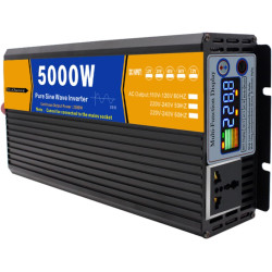 HUIZHITENGDA 5000 W Spitzenleistung, Reiner Sinus-Wechselrichter, 12 V-72 V auf 110 V/120 V/220 V,