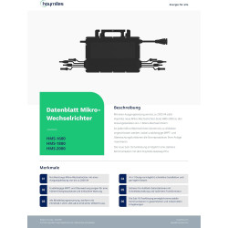 Hoymiles HMS-2000-4T Mikrowechselrichter für Vier Solar Module 2000 Watt mit optionalem WiFi für Balkonkraftwerk (Steuersatz: 0%