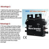 600W Micro Inverter Solar Grid Tie Inverter WIFI Control Micro Wechselrichter Solar Inverter Controller 120 230V AC Outlets Auto