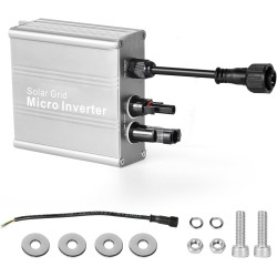 Jadeshay 120W Microwechselrichter Solar PV Wechselrichter Balkonkraftwerk DC10.8-30V MPPT Wechselrichter Sinus for Solarpanel,