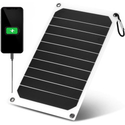 Jadeshay Solar Ladegerät, 10W 5V Solarpanel USB IP64 Wasserdichtes Solarpanel Camping Solarladegerät für Handy AI Affiliate