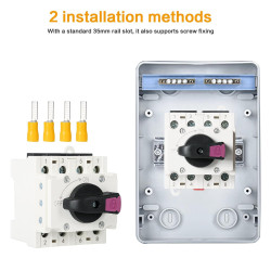 Jadeshay Photovoltaik DC Trennschalter 4P 1000V 32A Photovoltaischer DC-Trennschalter Schalter for Solarpanelsystem AI Affiliate