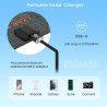 Solar Ladegerät 40W, FlexSolar ETFE Monokristallines Solarpanel Faltbar 3-Port USB PD18W QC3.0 Type-C Tragbares Solarladegerät