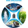 AQQA Aquarium Wasserpumpe, 6W Ultra Leise Aquarium Tauchpumpe,600L/H Aquarium Pumpe mit Verstellbarem Schalter und 2 Düsen für