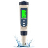 Forever Speed pH Wert Messgerät 5 in 1 pH/EC/TDS/Salzgehalt/Temperatur Hohe Präzision Digitales pH Messgerät Wasser TDS