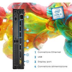 Lenovo ThinkCentre, Mini PC Tiny, Intel i5-6400T 4 Core 2,2 GHz, RAM 8 GB SSD 256 GB, Win 10, Desktop Mini sofort einsatzbereit
