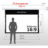 ESMART Economy EXM Motor-Leinwand 217 cm Bild 180 x 135 cm (89") | Format 4:3 | Fernbedienung | Heimkino elektrische Beamer