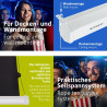 ESMART Economy EXM Motor-Leinwand 217 cm Bild 180 x 135 cm (89") | Format 4:3 | Fernbedienung | Heimkino elektrische Beamer
