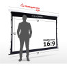 ESMART Economy EXM Motor-Leinwand 217 cm Bild 180 x 135 cm (89") | Format 4:3 | Fernbedienung | Heimkino elektrische Beamer