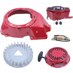 Gubeter Zündschloss Pull Starter Shroud Cover Kit, für Honda Gx340 Gx390 11Hp 13Hp Motorteile, 19610-Ze3-700Zb, 19511-Ze3-000,