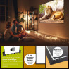 ESMART Economy EXM Motor-Leinwand 217 cm Bild 180 x 135 cm (89") | Format 4:3 | Fernbedienung | Heimkino elektrische Beamer