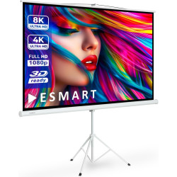 ESMART Economy EXM Motor-Leinwand 217 cm Bild 180 x 135 cm (89") | Format 4:3 | Fernbedienung | Heimkino elektrische Beamer