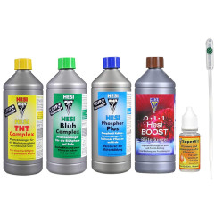 Hesi Hest Starter Set Medium TNT + Blüh Complex + Phosphor Plus + Boost je 1-Liter Box Kit + 10-ml Super-VIT