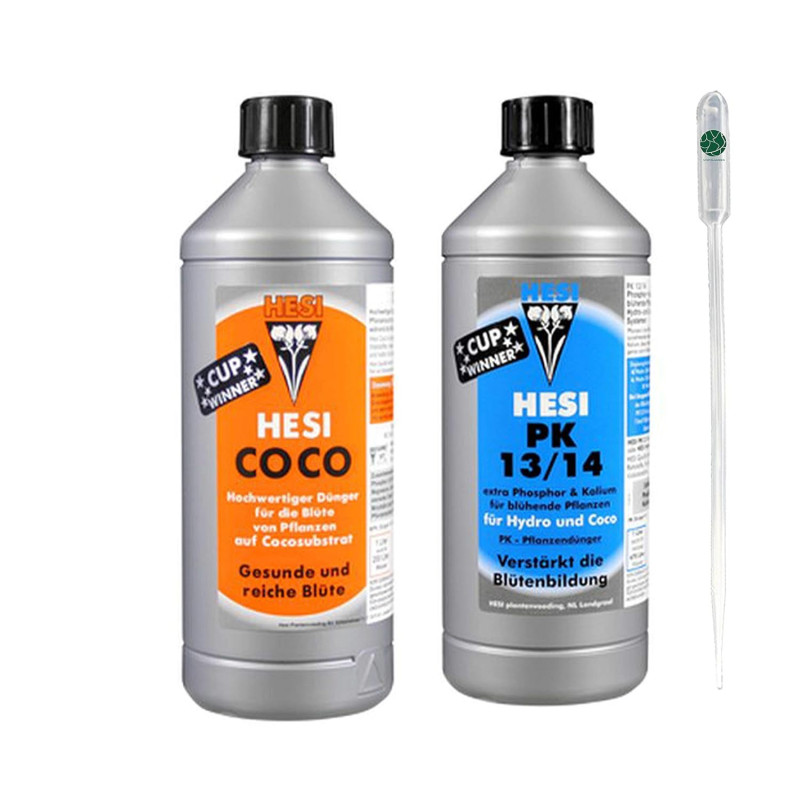 Hesi Starter Set Coco + PK 13 14 2 x 1 Liter Dünger für Coco-Substrat PK-13/14 Kit Set Box Start
