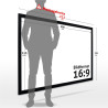 ESMART Economy EXM Motor-Leinwand 217 cm Bild 180 x 135 cm (89") | Format 4:3 | Fernbedienung | Heimkino elektrische Beamer