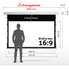ESMART Economy EXM Motor-Leinwand 217 cm Bild 180 x 135 cm (89") | Format 4:3 | Fernbedienung | Heimkino elektrische Beamer