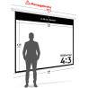 ESMART Economy EXM Motor-Leinwand 217 cm Bild 180 x 135 cm (89") | Format 4:3 | Fernbedienung | Heimkino elektrische Beamer