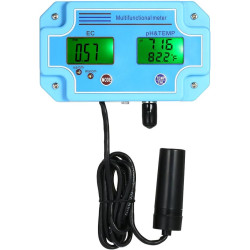 Irfora Professionelle 3 in 1 pH/EC/Temp Meter Wasser Detektor Multi-Parameter Digital LCD Tri-Meter Multi-Funktions