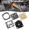 LT Easiyl 2 Set Rasenmäher Vergaser Membran Reparatursatz 038153410 Vergaser Dichtungssatz 038153370 Kompatibel mit Zama RB-201