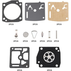LT Easiyl 2 Set Rasenmäher Vergaser Membran Reparatursatz 038153410 Vergaser Dichtungssatz 038153370 Kompatibel mit Zama RB-201