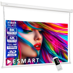ESMART Economy EXM Motor-Leinwand 217 cm Bild 180 x 135 cm (89") | Format 4:3 | Fernbedienung | Heimkino elektrische Beamer