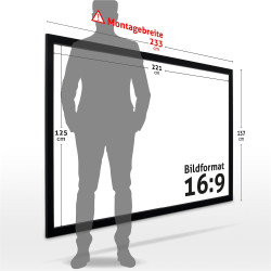 ESMART Economy EXM Motor-Leinwand 217 cm Bild 180 x 135 cm (89") | Format 4:3 | Fernbedienung | Heimkino elektrische Beamer