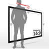 ESMART Economy EXM Motor-Leinwand 217 cm Bild 180 x 135 cm (89") | Format 4:3 | Fernbedienung | Heimkino elektrische Beamer