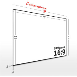ESMART Economy EXM Motor-Leinwand 217 cm Bild 180 x 135 cm (89") | Format 4:3 | Fernbedienung | Heimkino elektrische Beamer