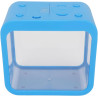 Mini-Aquarium, LED-Licht, Kleines Betta-Aquarium, Starter-Set, Transparentes Aquarium-Starter-Set mit Futterloch für