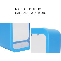 Mini-Aquarium, LED-Licht, Kleines Betta-Aquarium, Starter-Set, Transparentes Aquarium-Starter-Set mit Futterloch für