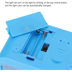 Mini-Aquarium, LED-Licht, Kleines Betta-Aquarium, Starter-Set, Transparentes Aquarium-Starter-Set mit Futterloch für