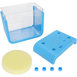 Mini-Aquarium, LED-Licht, Kleines Betta-Aquarium, Starter-Set, Transparentes Aquarium-Starter-Set mit Futterloch für